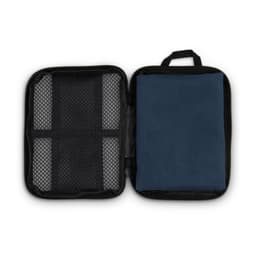 Open Mesh Pouch with Navy Blue Towel
