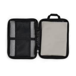 Open Towel Case with Light Grey Towel